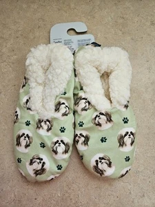 Braun-weiße Shih Tzu Hausschuhe - Bild 1 von 4
