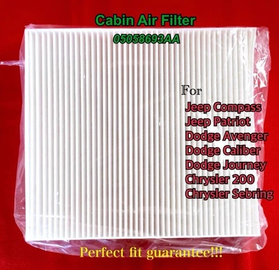 Cabin AC Air FIlter Fit Chrysler 200 Cirus Sebring Avenger Journey Compas - Image 1 of 2