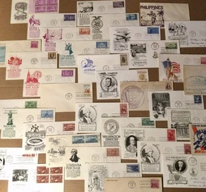 US FDC COVERS 36 First Day FDOI Bulk Lot - Mostly 3c 1930s - WWII - 1950s - Picture 1 of 14