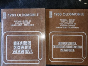 Oldsmobile Shop 1983 manuales de servicio Cutlass 88 98 Custom Cruiser Toronado - Imagen 1 de 1