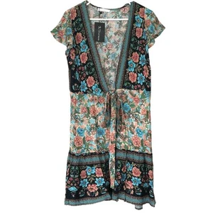 R Vivimos Dress Sz 4/6 Wrap Dress Swim Coverup Cottagecore Boho Floral New - Picture 1 of 8