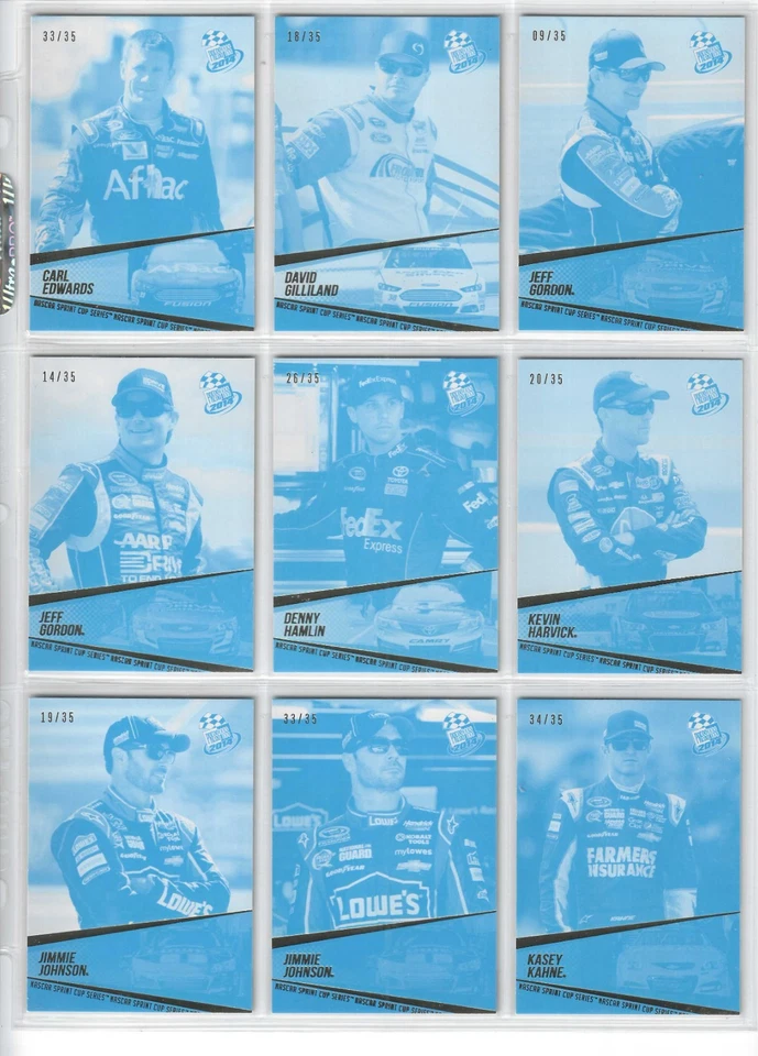 *2014 Press Pass COLOR PROOF CYAN PARALLEL #18 Kasey Kahne #34/35!-ONE CARD!* - Image 1 of 4