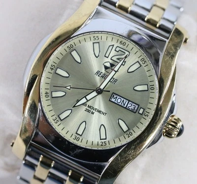 Reactor Curie Full 98128 Men’s Quartz Gold Tone Watch - For Parts Not Working - Image 1 of 4