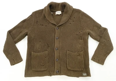 Raro DE COLECCIÓN DENIM & SUPPLY Ralph Lauren Chal Cuello Cárdigan Suéter Años 2010 Polo XL Foto 1 de 4