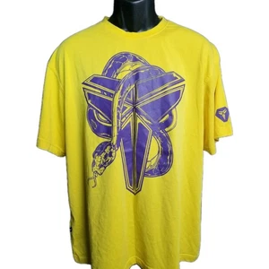 Nike Kobe Bryant T Shirt Mens 3XL Mamba Snake Lakers Basketball Yellow Purple  - Picture 1 of 7