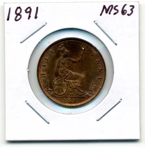 Great Britain. Half Penny. 1891 choice Uncirculated - Picture 1 of 2