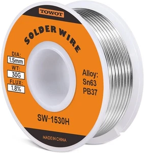 TOWOT 63-37 Solder Wire High Purity Tin Lead Rosin Core for...  - Picture 1 of 7