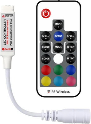 RF Wireless Remote LED Controller, DC 5V/12V/24V for 5050 3528 5630 LED Strip Li - Image 1 of 4