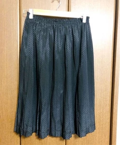 JUNYA WATANABE COMME des GARCONS Dot Pleats Skirt S Black Authentic Women Used - Picture 1 of 24