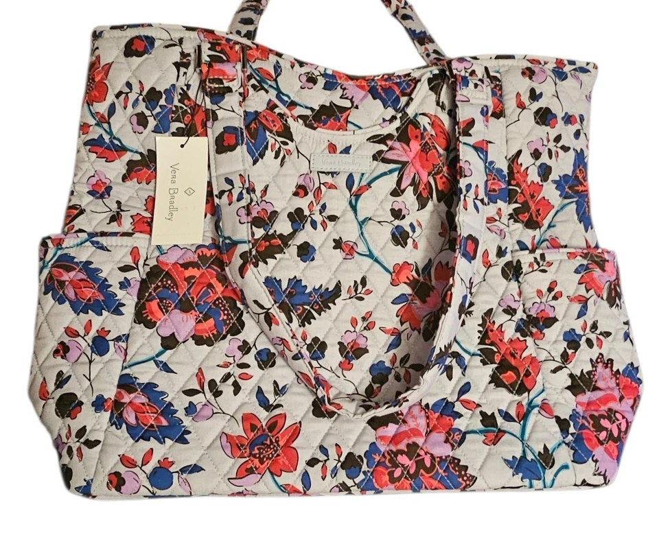 Vera Bradley Vineyard Floral Large Glenna Satchel Tote Shoulder Bag Purse NWT - Image 1 of 4