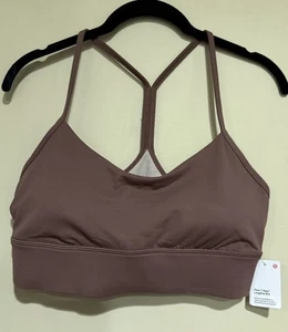 NWT Lululemon Size 10 Flow Y Nulu Longline Bra DKOX Dark Oxide Brown $68 - Picture 1 of 4