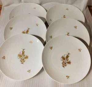 6x Speiseteller NEU Rosenthal Studio Linie  Romanze Campana gold 25 cm - Bild 1 von 5