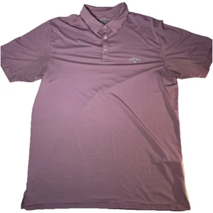 Callaway Polo Golf Shirt Pflaume/Lila Gestreift Herren Größe XXL EUC Spandex - Bild 1 von 7