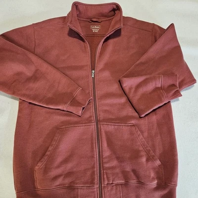 L.L. Bean мужчин средний высокий полный молнии толстовка куртка ржавчины цвет насмешливый воротник - Изображение 1 из 4
