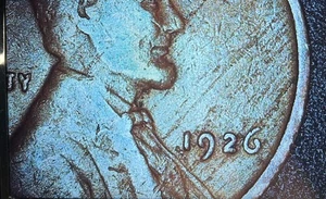 1926 Lincoln Wheat Cent Woody Wood Grain Improper Alloy Mix Error Coin - Picture 1 of 9