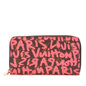 LOUIS VUITTON Monogram graffiti Zippy wallet Zip Around Purse M93710【Used】 - Picture 1 of 9