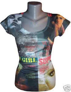 Camisa larga de diseño COVER-LOOK camiseta top tallada figura acentuada S M L NUEVA - Imagen 1 de 4