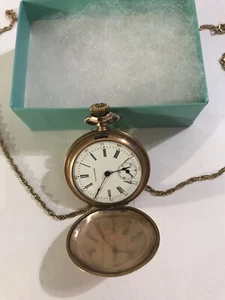 1901 Waltham Very Fresh Fancy Floral Etched 0s Double Hunter Poc 14k Hold Fill - Picture 1 of 15