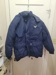 Vintage Triple Fat Goose Down Fill Herren Parka blau Gr. Large abnehmbare Kapuze - Bild 1 von 10