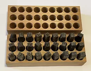 Young Bros 3/8 Steel Letter Stamp Set 27 pc 08271 New in Wood Box Made in USA - Picture 1 of 8