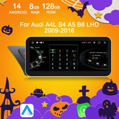 10.25" Android 14 8+128GB Autoradio GPS DSP TPMS CarPlay Für Audi A4/A5/B8/S4/S5 - Bild 1 von 4