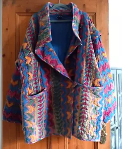Anokhi Indian Hand Block Print Cotton Quilted/Padded Jacket 25 inch Across Chest - Picture 1 of 9