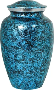 Large Funeral Urn Decorative Urns Engraved Urn Human Ashes Elegant Finish Forest - Picture 1 of 12