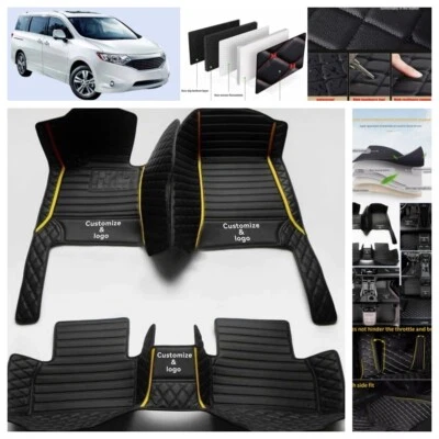 Fit For Nissan Quest 2004-2017 Car Floor Mats Foot Carpets Luxury Custom Leather - Изображение 1 из 4