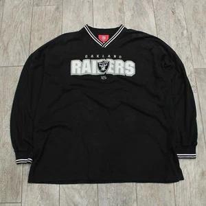 Camisa Oakland Raiders Para Hombre XL Negra Blanca Bordada Cuello Redondo - Imagen 1 de 5