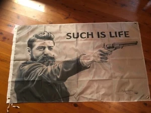 Ned KELLY man-cave flag bar banner outlaw biker Such is life man cave idea gift - Picture 1 of 6