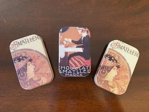 Chocolate Amatller Barcelona Art Deco Victorian Advertising Tins Set Of 3 - Picture 1 of 4