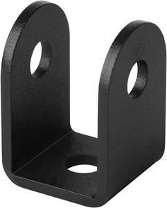 Schwarzer U-Winkel für 1" Platten (Innenbreite: 25,4 mm), Stärke 3 mm Halterung - Bild 1 von 4
