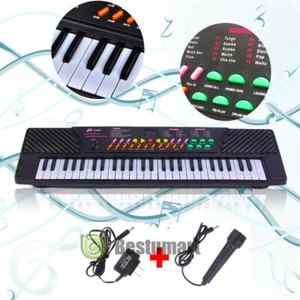 Piano De Juguete Para Niño Hombre Baron Negro Electrico 54 Teclas Niños 3-9 Años - Picture 1 of 12