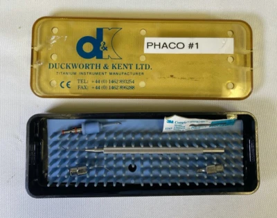 4 Piezas Katena Storz Phaco #1 Bandeja Riego Aspiración Puntas Gancho Fenzl con Estuche Foto 1 de 4