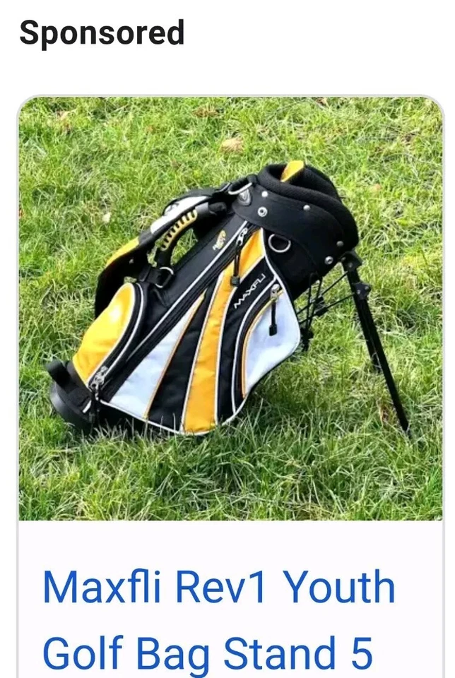 Maxfli Rev1 Youth Golf Bag Stand 5 Dividers double straps Lightweight Great! - Image 1 of 1