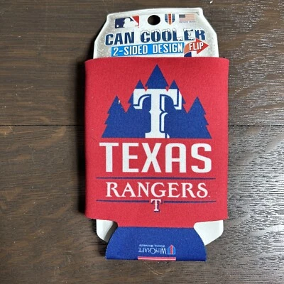 Enfriador de latas Texas Rangers Koozie 12 oz. Béisbol MLB 2 Caras Hecho en EE. UU. NUEVO Foto 1 de 2