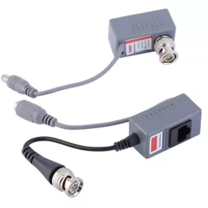 CCTV Coax BNC Video Power Balun Transceiver to CAT5e CAT6 RJ45 Connector - Picture 1 of 7