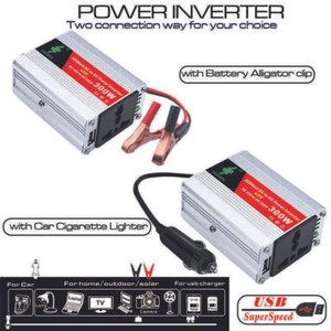 300W Car Power Inverter DC 12V to AC 220V w/USB Display Lighter Plug - Picture 1 of 14