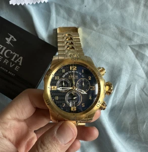 Invicta Reserve Venom Watch Speciality Swiss Retrograde 17634 Gold - Picture 1 of 6