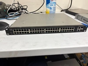 Cisco SF300-48P 48-Port 10/100 PoE Rack Mountable Managed Network Switch - Picture 1 of 8