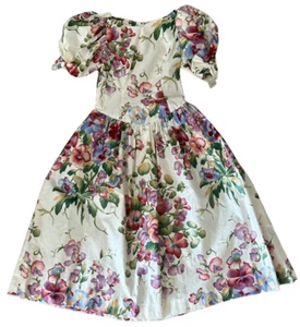 Blair Woolverton Floral Garden Prairie Country Cottagecore Dress SZ 6 Petite NWT - Picture 1 of 10