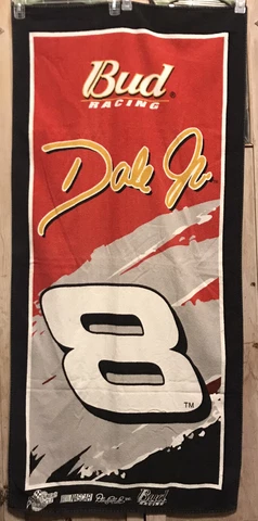VTG NASCAR BUD RACING Dale Earnhardt Jr 8 Beach Bath Towel Cotton Winners Circle Cover
