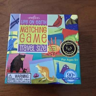 eeBoo Life on Earth Matching Memory Game Travel Size NWOT 24 Pair Animals Nature - Image 1 of 4