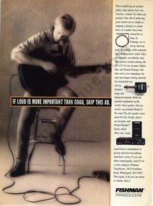 1994 Fishman Transducers Amplifier Great Old PRINT AD Wall Decor Idea! (3113) - Picture 1 of 1