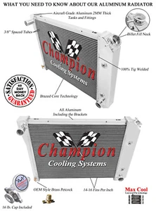 1973 1974 1975 Buick·Apollo 3 Row Champion AR Radiator, ( 17" x 20-3/4" Core ) - Picture 1 of 7