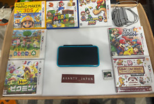 New Nintendo 2DS XL LL Black Turquoise 8 software, 2 guidebooks free shipping JP