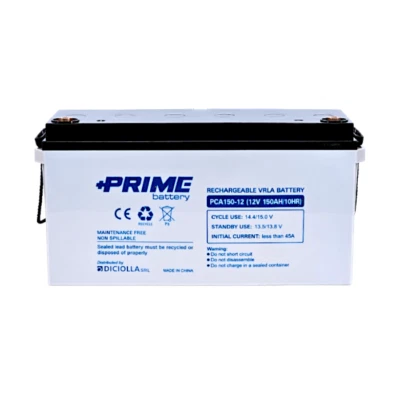 Batteria AGM Solare Ermetica Prime da 12V 150Ah Deep Cycle - Immagine 1 di 4