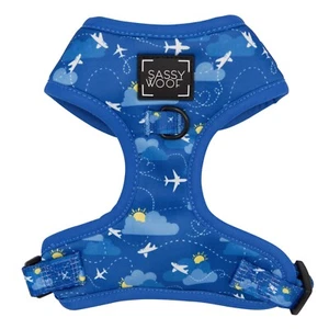 Sassy Woof Imbracatura per Cani Regolabile Comfort Blu Aereo Viaggio Taglia XL - Foto 1 di 4
