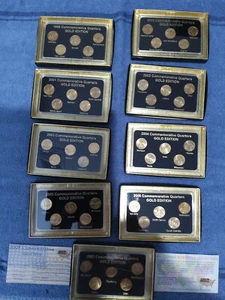 50 states Comm. Quarters Gold Edit. 1999 to 2007 1 Set 45 coins read description - Picture 1 of 9
