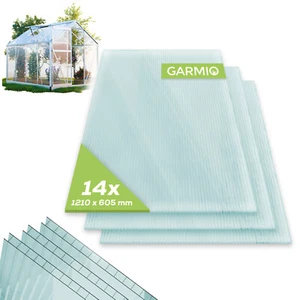GARMIO® Hohlkammerstegplatten SET Stegplatten Gewächshaus Polycarbonat 6mm - Bild 1 von 6